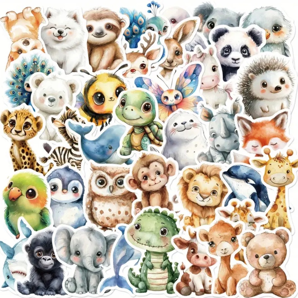 NIP! 50 Pieces of Adorable Animal Stickers!
